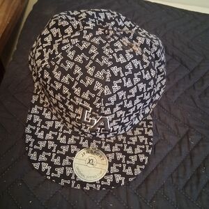 Black and White LA Fitted Cap